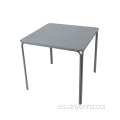 Mesa cuadrada de metal de 80 cm con tablero estampado